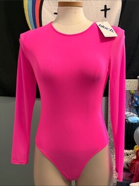 blue by Rod Beattie Neon Pink Long Sleeve Bodysuit